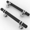 Coinkoly 10 Pack Matte Black and Polished Chrome Cabinet Pulls 128MM Hole Centers Kitchen Cabinet Handles Knurled Drawer Pulls Kitchen Cupboard Handles UK0002