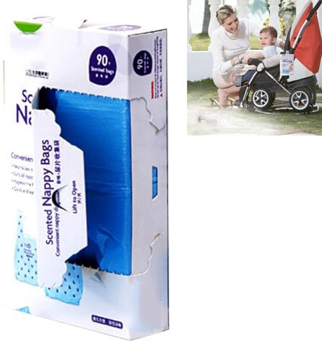 Disposable Diaper Sacks,Duftende Windeltasche mit Tragegriffen,Duft Einweg-Windelbeutel,Duftende Einweg-Baby-Windel-Windelsäcke,Duftende Einweg-Windelbeutel,Duftende Windelsäcke,90pc