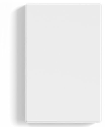 ELEGRP Blank Wall Plate Cover, 1-Gang Screwless Blank Outlet Plate, Mid-Size 4.88 x 3.13 Unbreakable Thermoplastic Blank Faceplate Cover for Unused Outlets/Switches, UL Listed (1 Pack, Matte White)