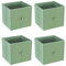 URBNLIVING Set of 1/4/6 Foldable 27cm Woven Fabric Storage Cube Box Drawer Insert Basket with Handle - Multi Colourful Collapsible Toy Arts & Crafts Bins, Durable and Lightweight for Home Office