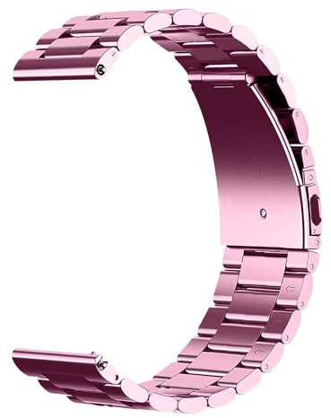 OcioDual Bracelet de Montre Homme Métallique Acier Inoxydable Rose 14mm - Connectée Universel