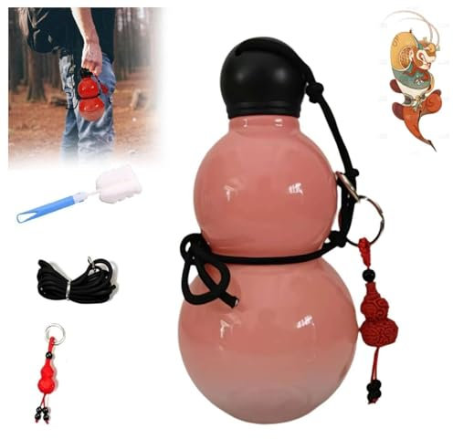 Bouteille D'eau De Style Gourde, Bouteille D'eau De Voyage Portable Pour Le Sport, Gourde D'inspiration Rétro Chinoise, Fan De Jeu De L'homme Ordonné Par Dieu, Bouteille D'eau Ancienne Chinoise(D)