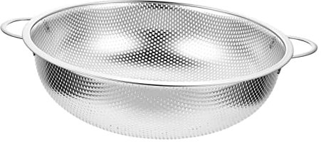 Amosfun Cestello Scolapasta in Acciaio Inox Ciotola Scolapasta Set Scolapasta Con Doppio Manico Cestello Di Scarico