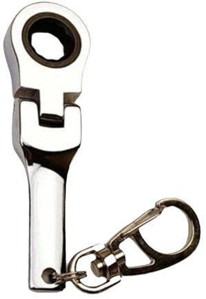 Wrench Key Chain - Mechanic Keyring with 10mm Socket Wrench, High Hardness Ratchet Tool for Home Decoration