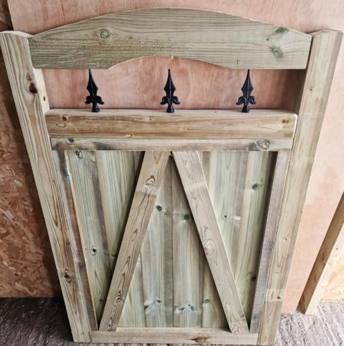 Wooden Garden Dome Gate Pedestrian Gate Wooden Pressure Treated 5ft 150cm,wooden garden gate, garden gates wooden, garden gates wooden (150 cms High x 120 cms Wide x 5 cms Deep)