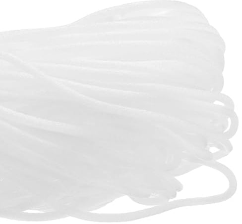 PATIKIL 300m Rundschnur Dichtung, Ø 8mm Durchmesser Gummischaum Wetterdichtung Fugenfüllprofil Rund Moosgummi für DIY Handwerk Heimdichtung (Weiß)