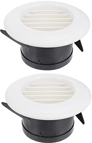 Cabilock 2piezas Ventilación Redonda Rejilla De Aire Acondicionado Unidades Abs Fácil Limpieza
