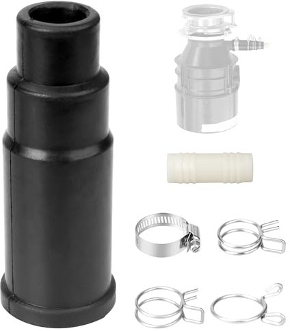 DWC-00 Dishwasher Drain Hose Adapter Compatible with Insinkerator Garbage Disposals,Disposal Drain Hose Connector，Dishwasher Connector Kit,Dishwasher Hose Connector,1 Inlet Connector, 1 Hose Clamp