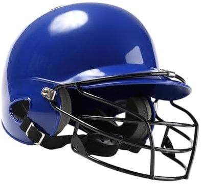 harayaa Baseball Schlaghelm Schutz mit Gesichtsmaske für Erwachsene, Sport, Fastpitch Softball, Atmungsaktive Outdoor Schutzausrüstung, Blau