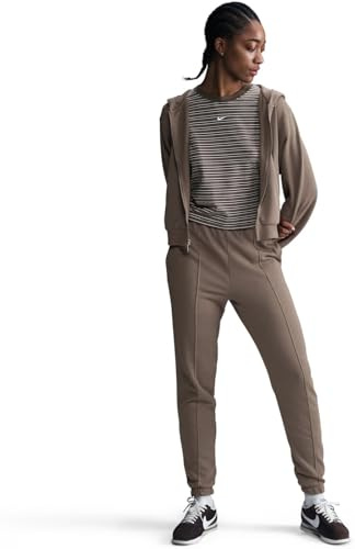 Nike Pantaloni da Donna Slim Fit Chill Terry Marrone