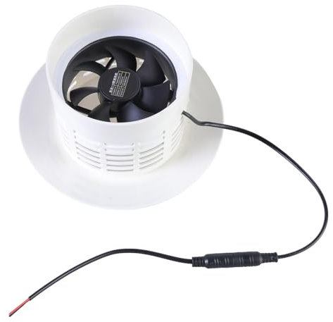 RGYBAO Ventilador extractor solar de 12 V 3 W de alta velocidad de ventilación de aire para ventana, ventilación silenciosa para control de humedad en cocina y WC
