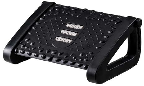 Höhenverstellbare Fußstütze Schreibtisch, Ergonomischer Fußhocker mit Rutschfester Rutschfeste Fußablage mit Massage Funktion, Anti-Rutsch Basis, Fußablage für Büro, Homeoffice & Gaming