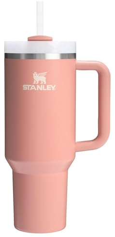 Stanley Quencher H2.0 - Vaso con mango y paja, 1200 ml, tapa Flowstate de 3 posiciones, portavasos compatible con viajes - Vaso térmico de acero inoxidable sin BPA - Sienna