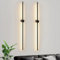 ZMH 2er LED Wandleuchte Innen Wandlampe - Flurlampe Schwarz Lang 100CM Wohnzimmerlampe Modern Design 3000K Warmweiß Schwenkbar Treppenhauslampe für Schlafzimmer Wohnzimmer Flur Arbeitszimmer