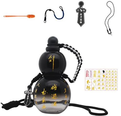 MHADBKH Botella Agua Calabaza Gran Capacidad Botellas Agua Deportiva Botella Agua Viaje Deportiva Única Con Accesorio Decorativo Botella Agua Viaje