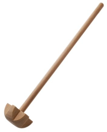 Handquirl aus Buchenholz, 30 cm, Natürlicher Küchenhelfer zum Umrühren, Holzquirl für Soßen und Teig (2)