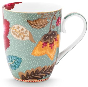 Pip Studio Blooming Tales Fantasy Blue Henkelbecher Large 0,365l