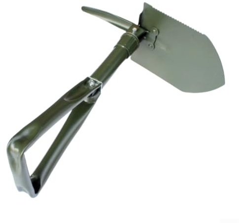 Folding Shovel Multi Tool 48cm Carbon Steel for camp Folding(Green 48cm)