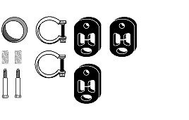 HJS 82 22 4676 Montagesatz Abgasanlage Kompatibel mit PEUGEOT 206 Schrägheck 2A/C