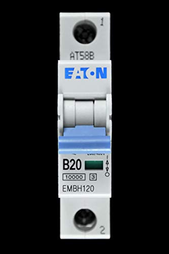 EATON 20 AMP TYPE B 10 KA 230V SINGLE POLE MCB CIRCUIT BREAKER EMBH120 BSEN60898