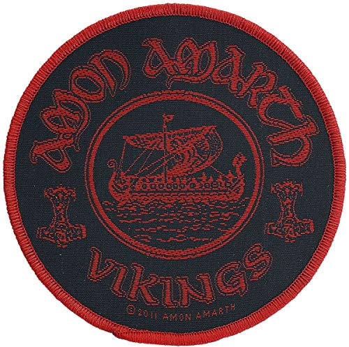 Amon Amarth Vikings Circular Unisex Patch Mehrfarbig 100% Polyester Band-Merch, Bands