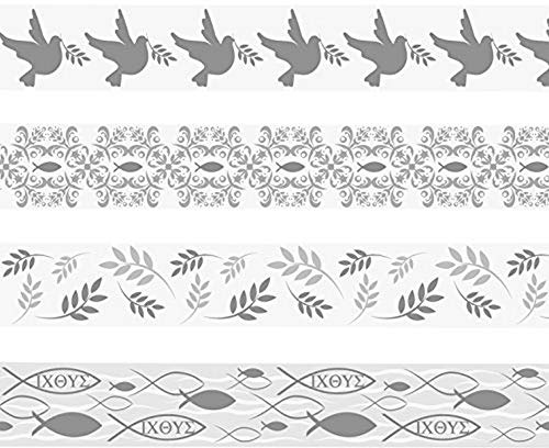 Heyda 203584384 Deko Tapes „Weiße feste“ jede Rolle 15 mm x 5 M, Motiv: Holy