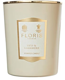 Floris London Oud & Cashmere Scented Candle (175g) | Warming & Inviting Scent of Citrus & Spice Medley, Ideal for Creating a Cosy & Inviting Atmosphere