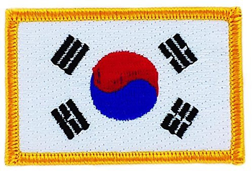 South Korea Flag Patch Embroidered on Patch Badge Korean Backpack by Akacha