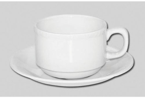 Premier Housewares Saucer White Embossed Tea Cup Saucer Porcelain Afternoon Tea Cup Saucer Durable Coffee Saucer For Everyday Use 13 x 13 x 3