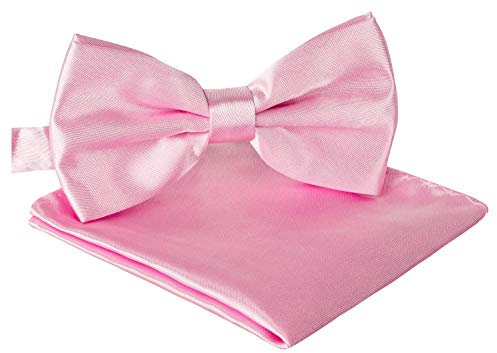 BomGuard Papillon uomo donna + fazzoletto da taschino,rosa