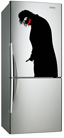 (37x 60cm) Vinyl Wand Aufkleber Scary Joker Aufkleber/Why So Serious? Abnehmbare Art Decor Aufkleber/Jocker mit Messer und Smile + Gratis zufällige Aufkleber Geschenk macht.