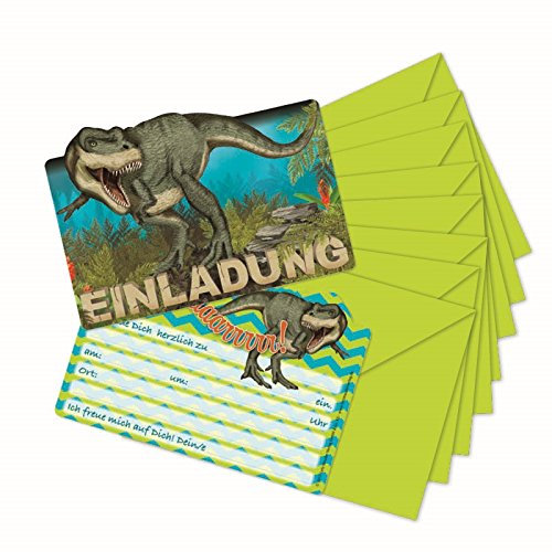 Lutz Mauder TapirElla Stanzkarte 26023 Einladungskarten-Set Dinosaurier, T-Rex