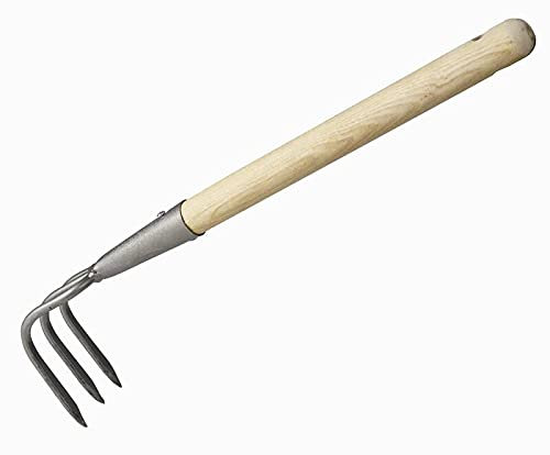 FREUND Hochbeet-Grubber, 3 Zinken mit Stiel, Braun, 45 x 11 x 5 cm