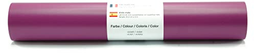 Selbstklebende Folie für Tattoos/Wandplotter Vinylfolie Matt 30,5 cm x 3 m - Farbauswahl, Farbe: Violett