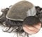 Hairnotion Echthaar französische Spitze Haut Basisgröße 8 “X 10” Toupet für Männer Schwarz 1b # Perücken Echthaar Männer