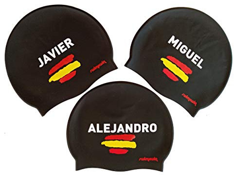Swimxwin Enrico | Cappello in Silicone Personalizzato con il tuo Nome | Cuffia da Nuoto | Alta Comfort e Dressing | Design e Stile Italiano