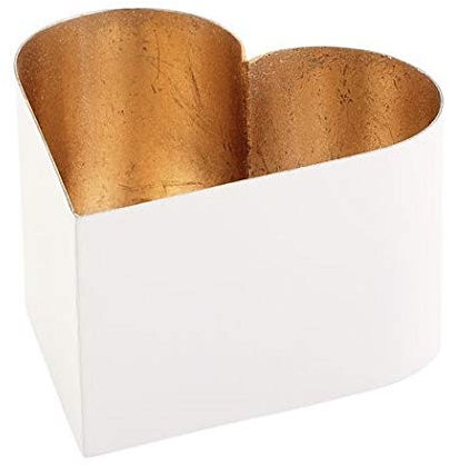 Gift Company Madras Windlicht Herz S klein weiß/nudegold