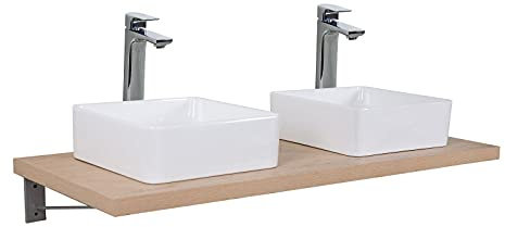 MOB-IN Plan de Toilette Suspendu pour Vasque Will - 120 cm - EP. 3,8 cm