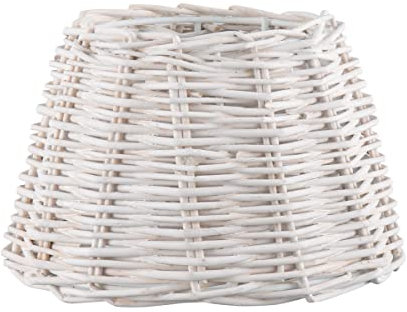Home Sweet Home ROSEAU Rattan-Schirm, weiß | 20 x 15 x 13 cm | Kann mit Tischlampe verwendet werden | Geeignet Für Wohnzimmer, Schlafzimmer