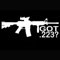 SUIFENG Autoaufkleber 22.9Cmx8.4Cm Got .223 Ar-15 NRA USMC Armee Marine Luftwaffe Ar-15 Ak-47 Waffen Vinyl Auto Aufkleber Autoaufkleber Schwarz Splitter