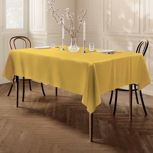 Home Direct Quality Rectangular Fabric Tablecloth 140x180cm 55x70 Yellow
