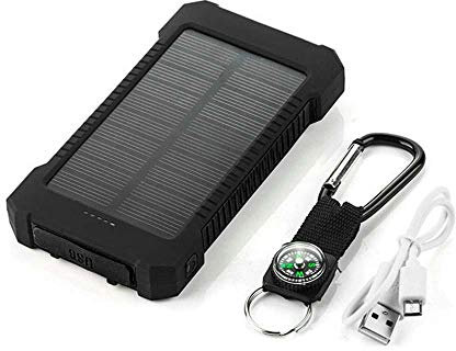Batterie Externe Solaire pour Samsung Galaxy S20 FE Smartphone Tablette Chargeur Universel Power Bank 4000mAh 2 Port USB