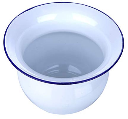YARNOW 1stk Toilette Spuck Napf Tragbare Bettpfannen Unisex Töpfchen Urinal Bettpfannen Pinkelflasche Weibliche Urinflasche Nachttopf Für Männer Emaille Ältere Weiß Töpfchenauflage