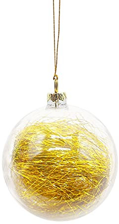 wojonifuiliy Weihnachtsdeko personalisiert-Weihnachtskugel-Foto-Bedrucken baumdekorationen-hängend baumkugeln-Weihnachten-rot-grün-blau-Plastik-Kunststoff-weiß-bunt-zum-befüllen (Gold)