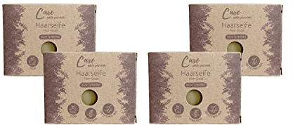 pandoo Haarseife Balade en Provence 100g | Natürliche Inhaltsstoffe, Vegan & Plastikfrei | Festes Shampoo für Männer und Frauen | 4 Stück