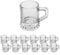 12er-Set Schnapsglas mit Henkel, klare Shotgläser 2-3cl, universell einsetzbare Likörgläser, Aperitif-Gläser, Dessertgläser, Eierlikör-Gläser ideal für Partys, Ramazzotti, Jägermeister (Transparent)