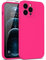 DEENAKIN iPhone 12 Pro Case with Screen Protector,Enhance Camera Protection,Soft Liquid Silicone Gel Rubber Bumper Cover,Slim Fit Shockproof Protective Phone Case for iPhone 12 Pro 6.1 Hot Pink