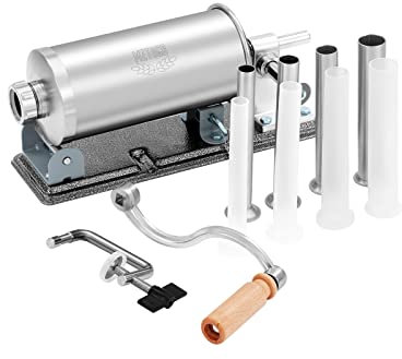 MZTOGR Remplissage de saucisses – Machine de cuisine horizontale en acier inoxydable faite maison pour remplir la viande (MZ-HOR-2,5 LBM)