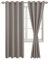 JIUZHEN Vorhang Blickdicht mit Raffhalter Thermogardine Verdunklungsvorhänge Thermo Gardinen Wohnzimmer Hitzeschutz, Taupe, 2 Stück, 228x140cm(HxB)
