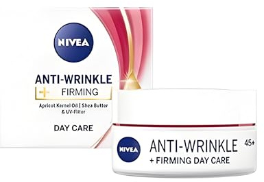 Nivea Day Care Anti-wrinkle Cream Firming 45+ With Valuable Oils Helps Tighten the Skin and Reduce Wrinkles With UV Filter Light and Pleasant Aroma 50 ml